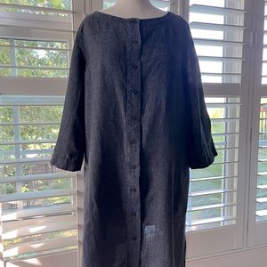 COPY - Eileen Fisher Gray-Blue Button Down Dress